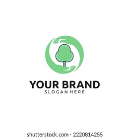 HANDS AND TREE LOGO DESIGN
