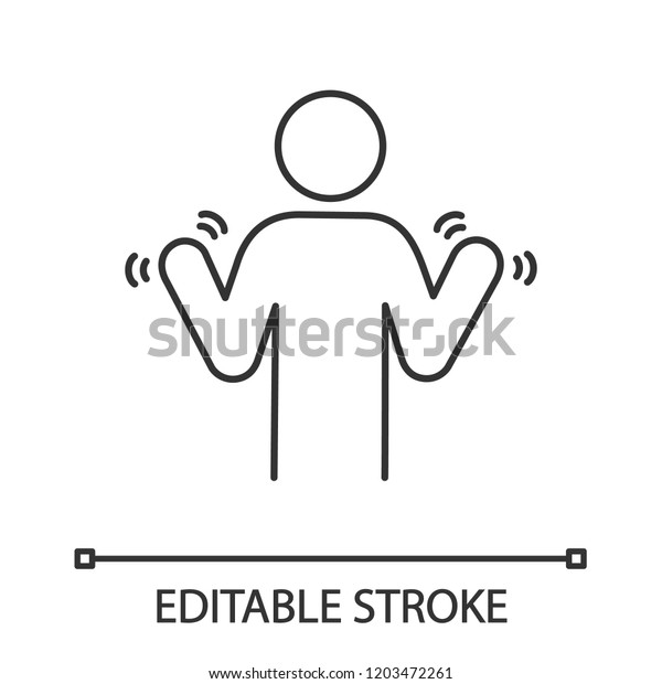 Hands Tremor Linear Icon Parkinsons Disease Stock Vector (Royalty Free ...