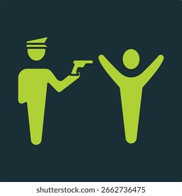 Hands up trendy useful vector Illustration design charming colorful green background.eps