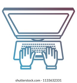 hands typing in keyboard desktop
