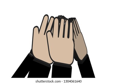 Hands united and stacks together in teamwork.
