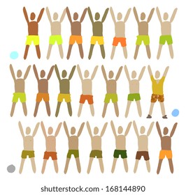 hands up, volleyball team