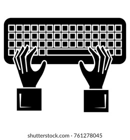 hands user with keyboard