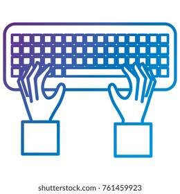 hands user with keyboard