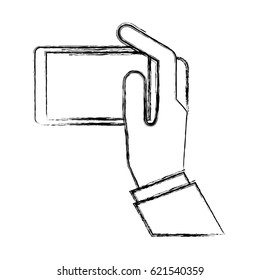 hands user smartphone icon