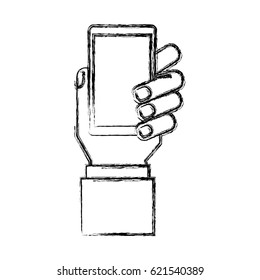 hands user smartphone icon