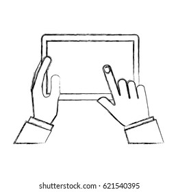 hands user smartphone icon