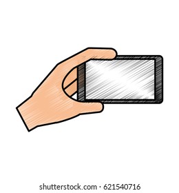 hands user smartphone icon