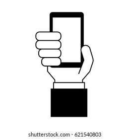 hands user smartphone icon