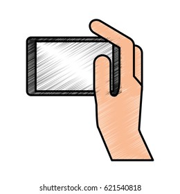 hands user smartphone icon