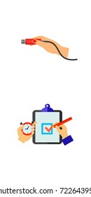 Hands in various spheres of life icon set