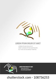 Hands vector background