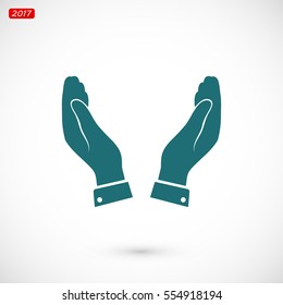 hands vector icon, vector best flat icon, EPS