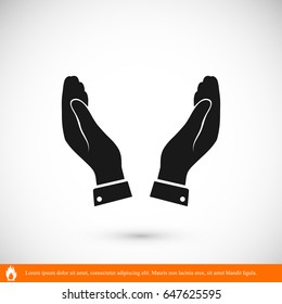 hands vector icon, vector best flat icon, EPS