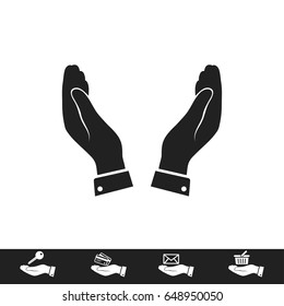 hands vector icon, vector best flat icon, EPS