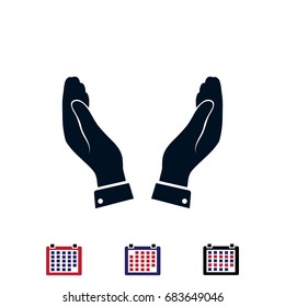 hands vector icon, vector best flat icon, EPS