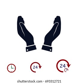 hands vector icon, vector best flat icon, EPS