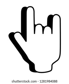 Hands Vector Icon Black&White