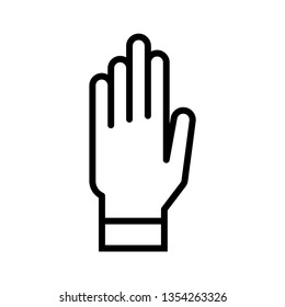 Hands Vector Icon Hand icon vector, solid logo, pictogram isolated on white, pixel perfect symbol illustration. Vector illustrationBlack