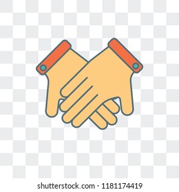 Hands vector icon isolated on transparent background, Hands logo concept
