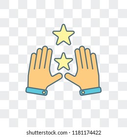 Hands vector icon isolated on transparent background, Hands logo concept