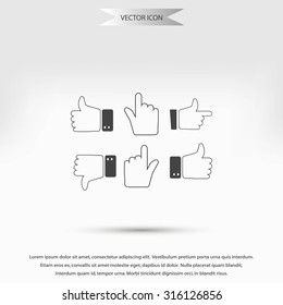 Hands vector  Icons 