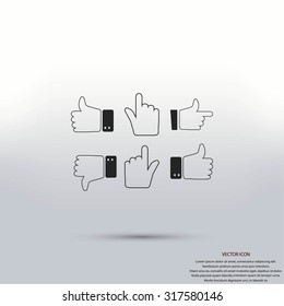 Hands vector  Icons 