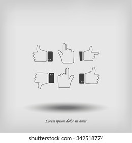 Hands vector  Icons 