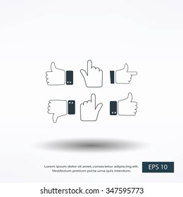 Hands vector  Icons 