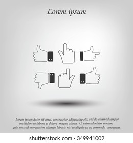 Hands vector  Icons 