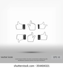 Hands vector  Icons 