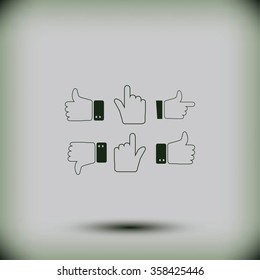 Hands vector  Icons 