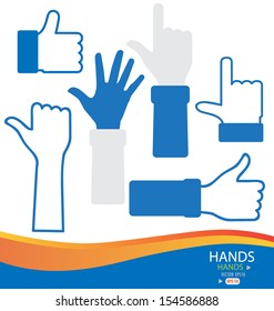 Hands. Vector illustration.