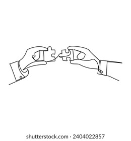 Hands vector illustration drawn in line art style