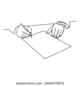 Hands vector illustration drawn in line art style