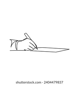 Hands vector illustration drawn in line art style