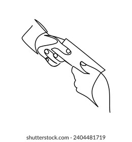 Hands vector illustration drawn in line art style