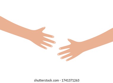 Manos. Ilustración del vector sobre blanco
