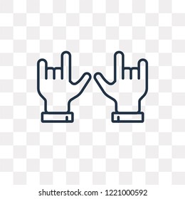 Hands vector outline icon isolated on transparent background, high quality linear Hands transparency concept can be used web and mobile