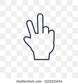 Hands vector outline icon isolated on transparent background, high quality linear Hands transparency concept can be used web and mobile