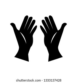 Hands vector. Praying Hand illustration on white background. 