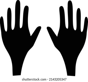 Hands Vector Sillhoutte Isolated Illustration