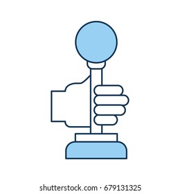 hands with video game control icon