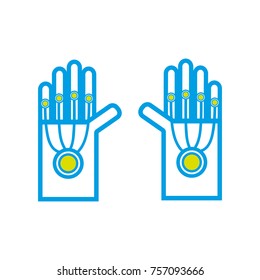 hands virtual reality inside video game