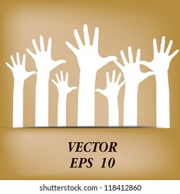 Hands volunteer Vector eps10