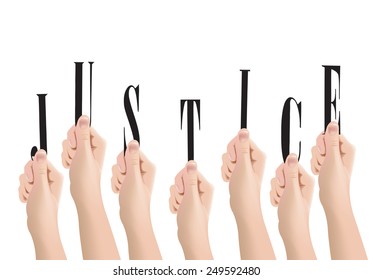hands wanting justice even
