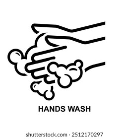 Hands wash icon. Hands washing icon. Hygiene and cleaning hands isolated on background vector illustration. 