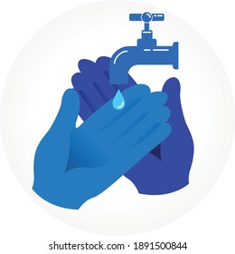 Hands Washing Editable Vector Wash