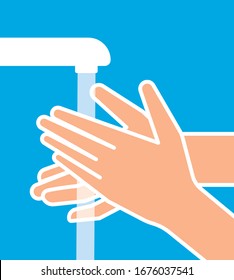 Hands washing icon. Coronavirus protection. Vector illustration