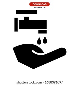 hands washing icon or logo isolated sign symbol vector illustration - high quality black style vector icons
